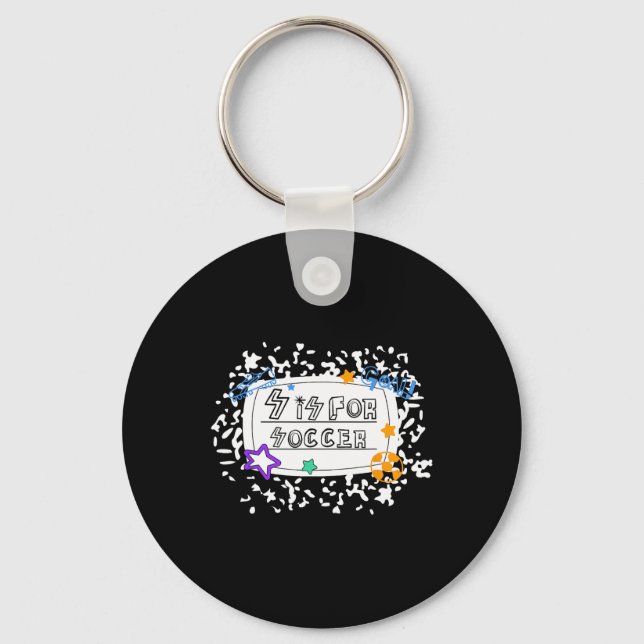 S Is For Soccer Composition Notebook Game Day Teac Keychain (Front)