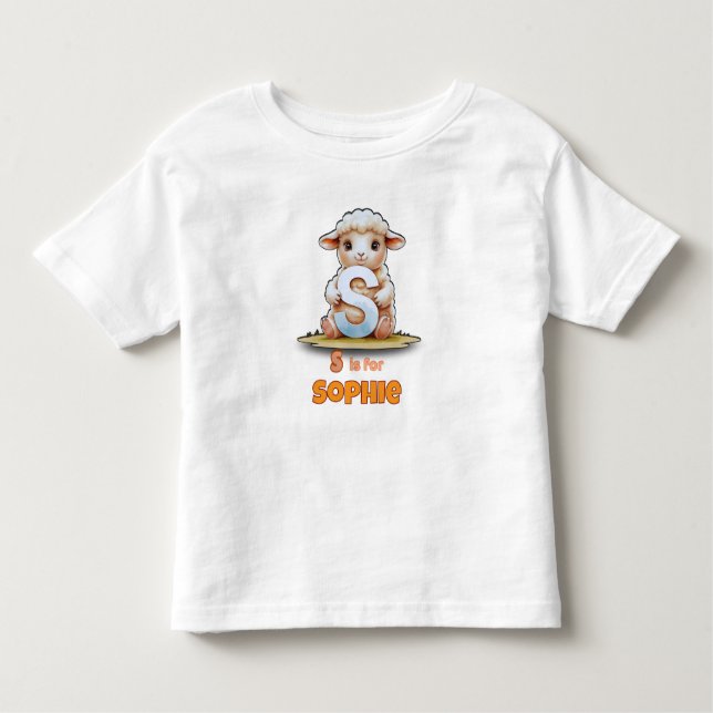S is for Sophie - Personalized Toddler Shirt (Front)