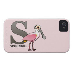 S is for Spoonbill Case-Mate iPhone 4 Barely There Universal Case