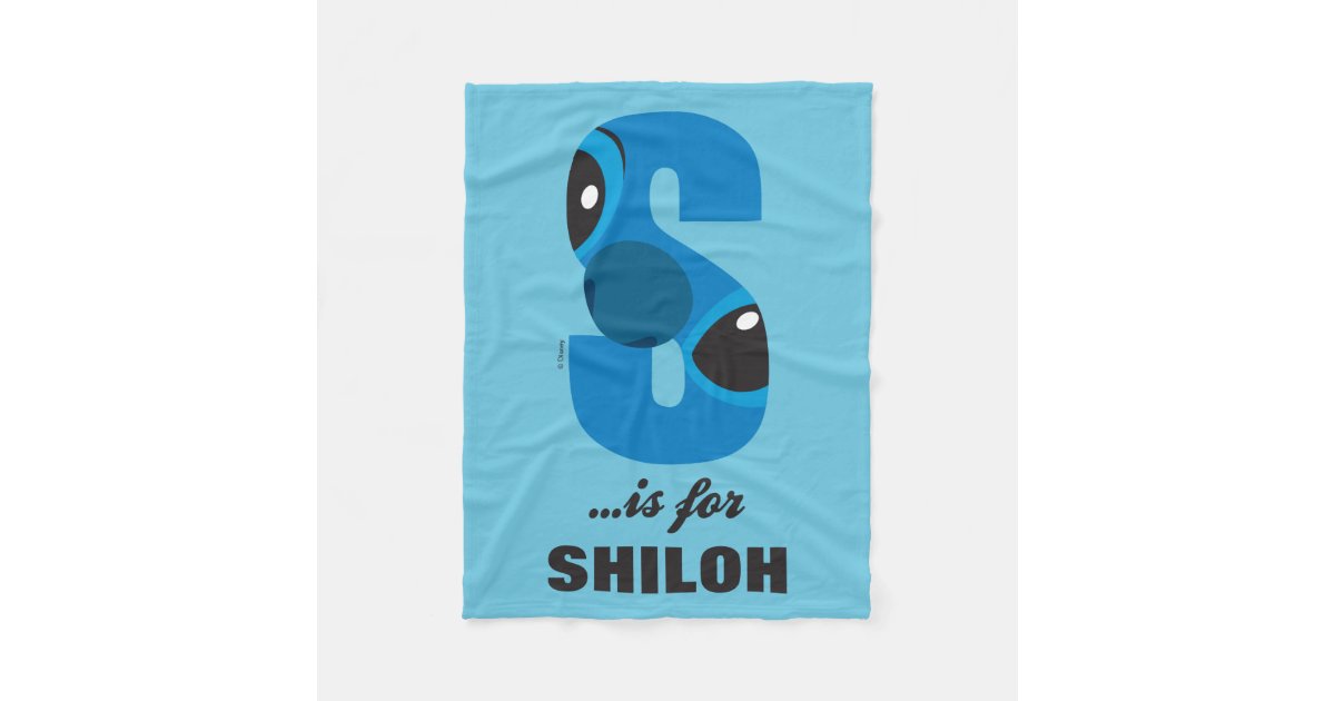 S Is For Stitch Add Your Name Fleece Blanket Zazzle Com