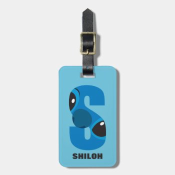 S Is For Stitch | Add Your Name Luggage Tag by DisneyLogosLetters at Zazzle