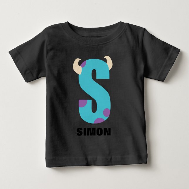 S is for Sulley | Add Your Name Baby T-Shirt (Front)