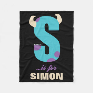 S is for Sulley Add Your Name Fleece Blanket