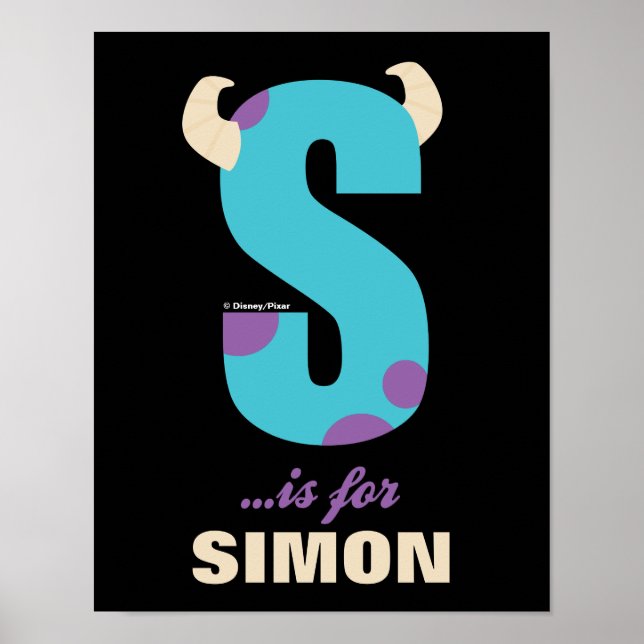 S is for Sulley | Add Your Name Poster (Front)