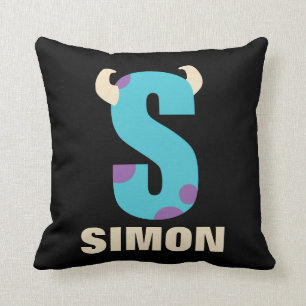 S is for Sulley Add Your Name Throw Pillow