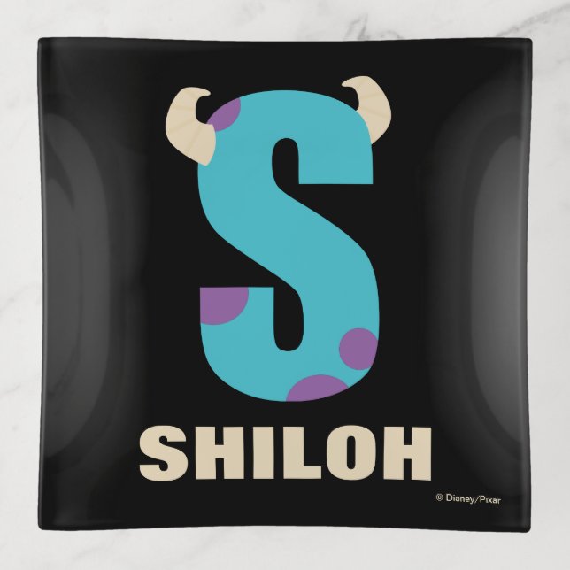 S is for Sulley | Add Your Name Trinket Tray (Front)