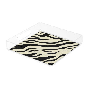 S.K. Zebra Fever Acrylic Serving Tray