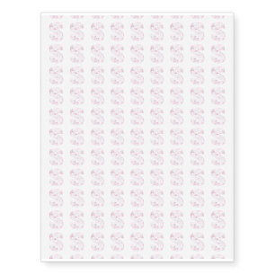 S - Low Poly Triangles - Neutral Pink Purple Gray Temporary Tattoos