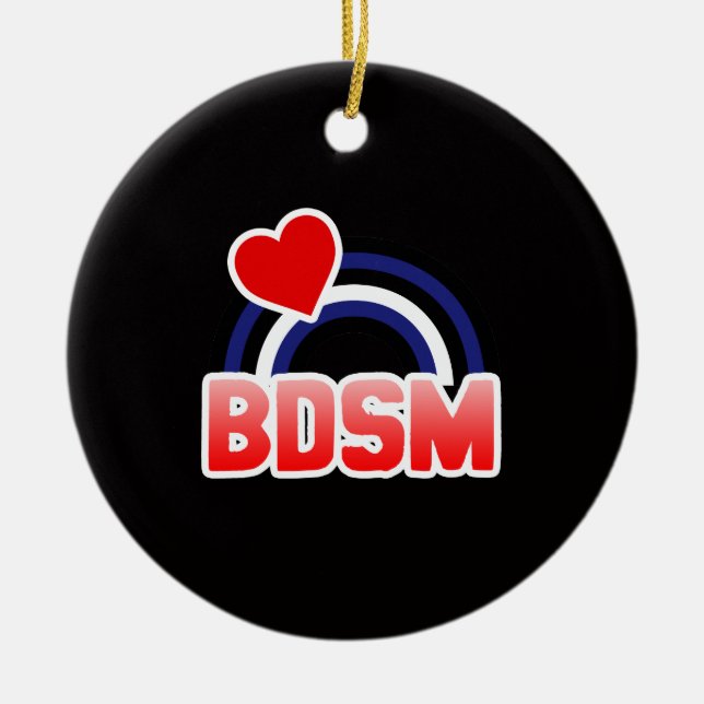 S / M Pride Ceramic Ornament (Front)