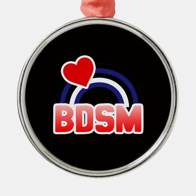 S / M Pride Metal Ornament (Front)