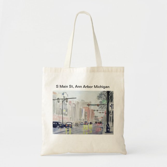 S Main St, Ann Arbor Michigan Tote Bag (Front)