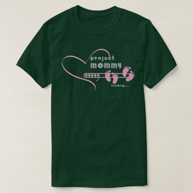 s Mommy loading 2022 for pregnancy announcement sh T-Shirt (Design Front)