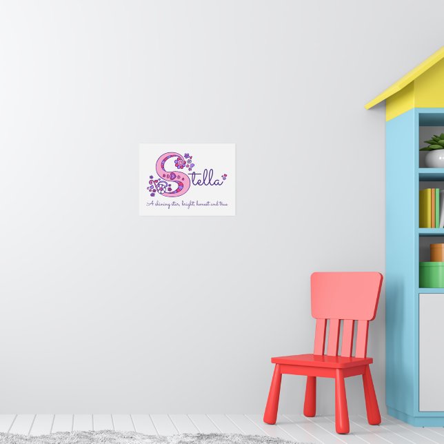 S monogram art Stella girls name meaning poster | Zazzle