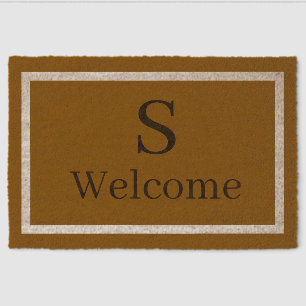 S Monogram Welcome Fiber Doormat