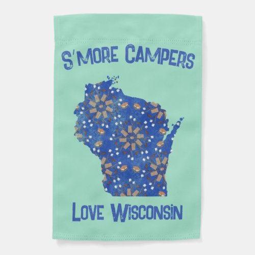 Smore Campers Love Wisconsin Campsite Flag