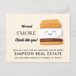 S’more Clients Real Estate announcement Postcard