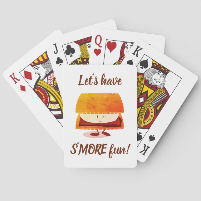 S’more Fun Cute Cartoon Food Poker Cards (Back)