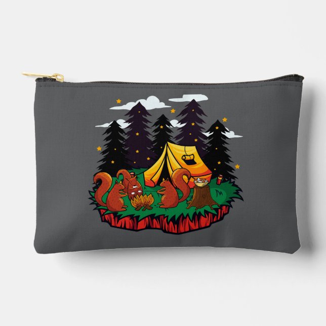 S’more Fun With This Camping Squirrel Accessory Pouch (Front)