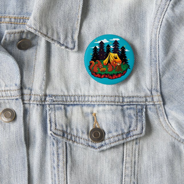 S’more Fun With This Camping Squirrel Button (In Situ)