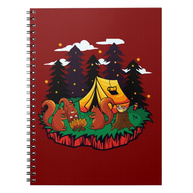 S’more Fun With This Camping Squirrel Notebook (Front)