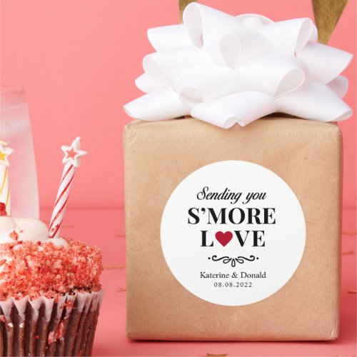 Smore Love Wedding Classic Round Sticker