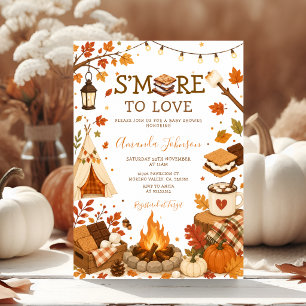 S’more to Love Baby Shower Fall Autumn Camping Invitation