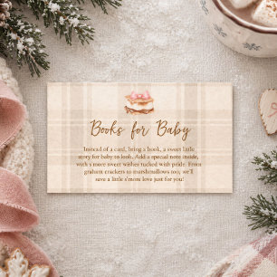 S’more to Love Cozy Rustic Books For Baby Shower Note Card