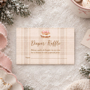 S’more to Love Cozy Rustic Diaper Raffle Note Card