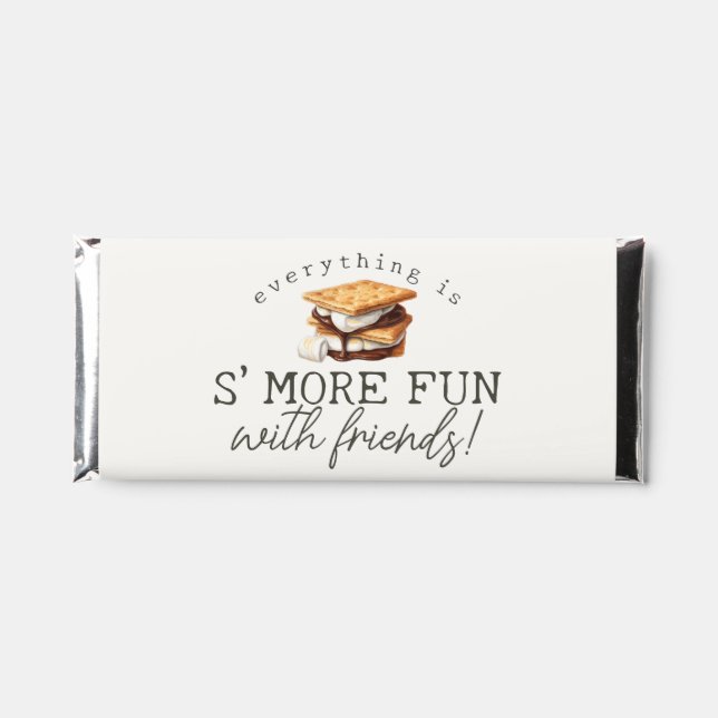 S’mores Fall Bonfire Outdoor Birthday Favors Hershey Bar Favors (Front)