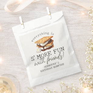 S’mores Fall Bonfire Outdoor Birthday Party Favor Bag
