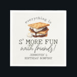 S’mores Fall Bonfire Outdoor Birthday Party Napkins<br><div class="desc">Everything is S’more with friends! Cozy up with our Fall S'more Bonfire Party Decor Collection. Perfect for celebrating the autumn season next to a campfire. ★ Let me help you plan your next party! ★ If you need coordinating décor, please check my matching collection. If you have any questions about...</div>