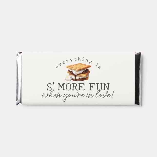 S’mores Fall Bonfire Outdoor Couples Shower Hershey Bar Favors (Front)