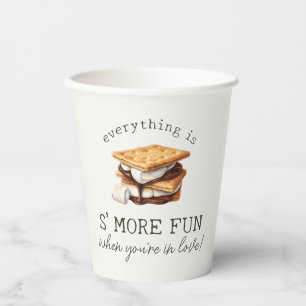 S’mores Fall Bonfire Outdoor Couples Shower Paper Cups