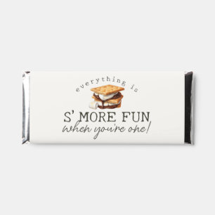 S’mores Fall Bonfire Outdoor First Birthday Hershey Bar Favors