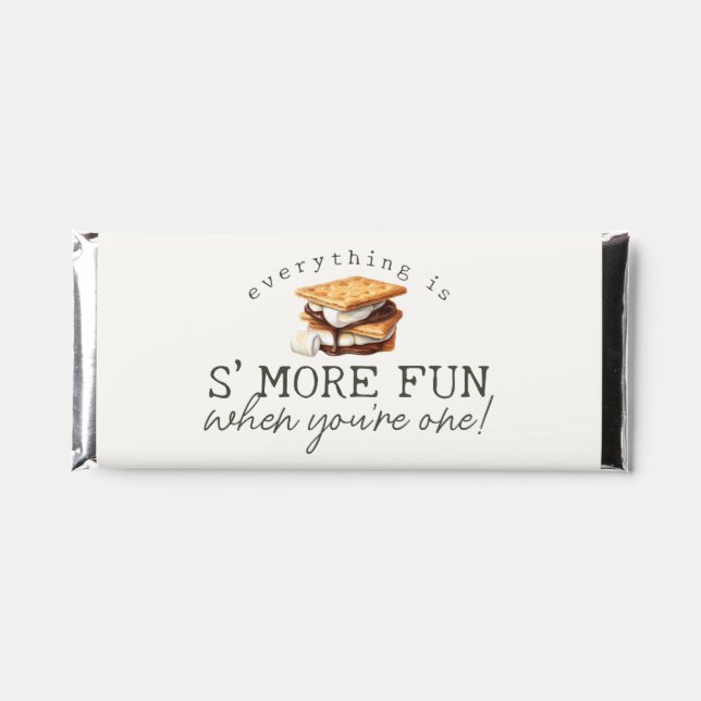 S’mores Fall Bonfire Outdoor First Birthday Hershey Bar Favors (Front)