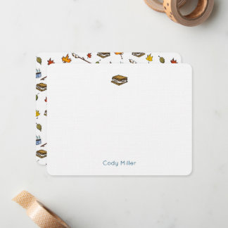 S’mores Happy Camper Summer Nights Birthday Note Card