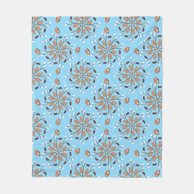 S’mores Mandala Pattern Fleece Blanket (Front)