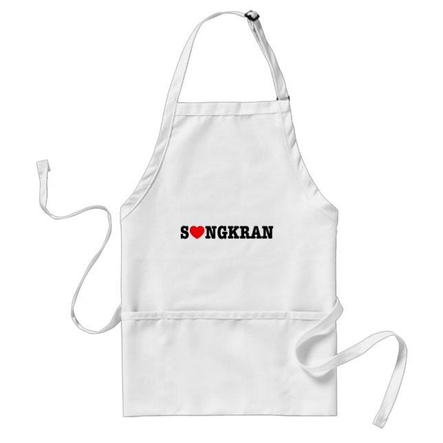 S❤NGKRAN ~ Heart (Love) Songkran Adult Apron (Front)