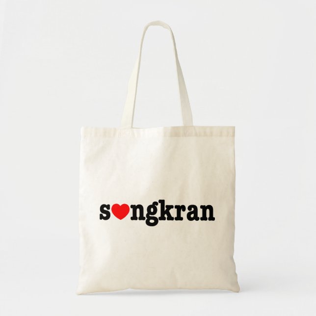 s❤ngkran ~ Heart (Love) Songkran Tote Bag (Front)