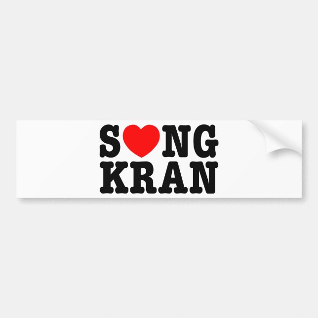 S❤NGKRAN ~ Heart Songkran Bumper Sticker (Front)