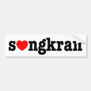s❤ngkran ~ Heart Songkran Bumper Sticker
