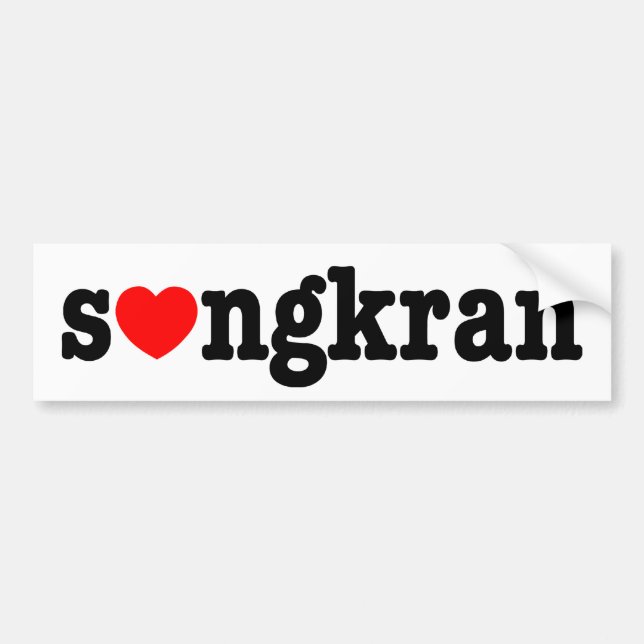 s❤ngkran ~ Heart Songkran Bumper Sticker (Front)
