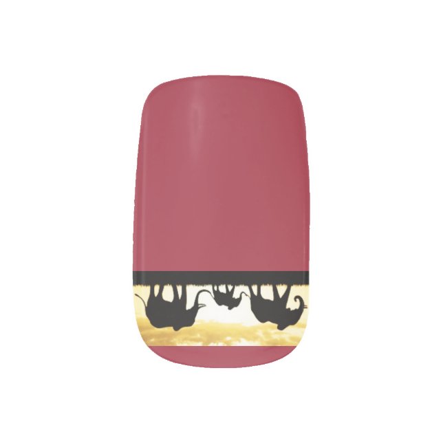 S.O.S Elephant Minx Nail Art (Left Thumb)