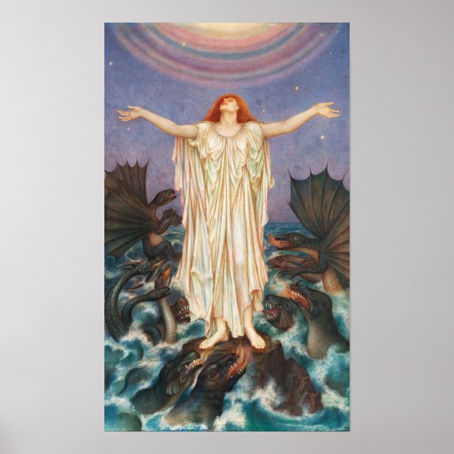 S.O.S. | Evelyn De Morgan Poster (Front)