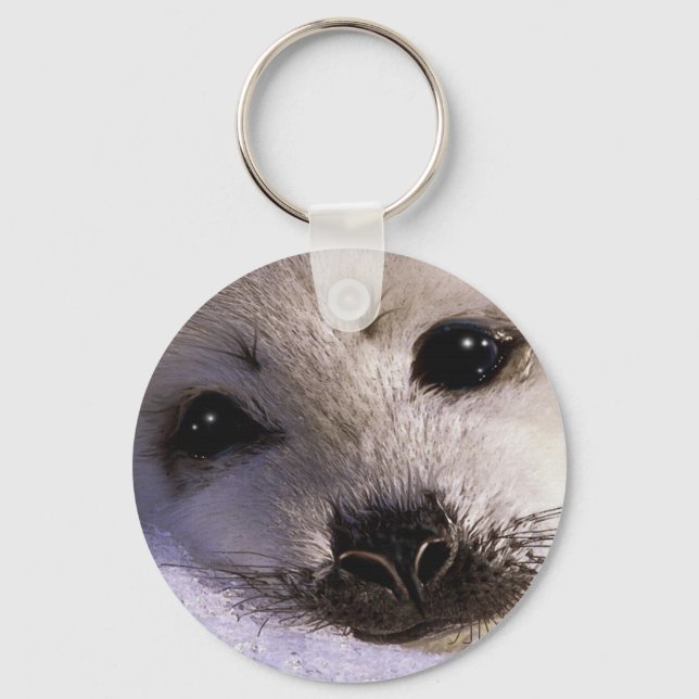 S.O.S. SAVE OUR HARP SEALS KEYCHAIN (Front)