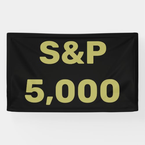 SP 5000 Level Stock Market Index Celebration Banner