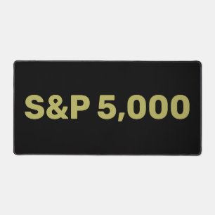 S&P 5,000 Level Stock Market Index Celebration Desk Mat