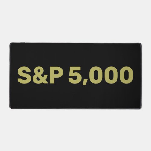 SP 5000 Level Stock Market Index Celebration Desk Mat