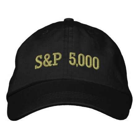 S&p 5,000 Level Stock Market Index Celebration Embroidered Basebal