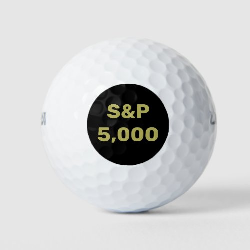 SP 5000 Level Stock Market Index Celebration Golf Balls